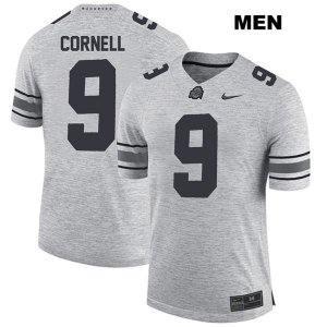 Men's NCAA Ohio State Buckeyes Jashon Cornell #9 College Stitched Authentic Nike Gray Football Jersey NO20Q06LH